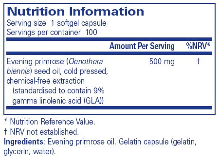 Pure Encapsulations Evening Primrose Oil 100 softgels