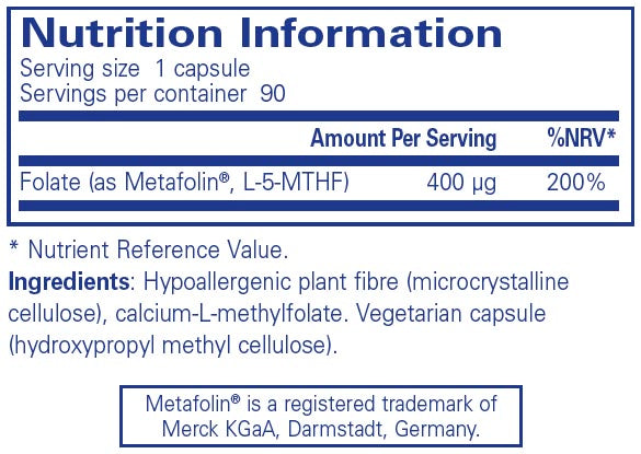 Pure Encapsulations Folate 400 90 caps