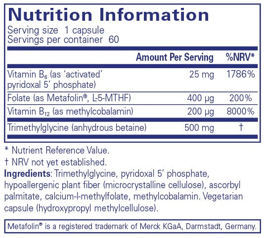 Pure Encapsulations Homocysteine Factors 60 caps