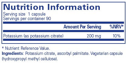 Pure Encapsulations Potassium (citrate) 90 caps