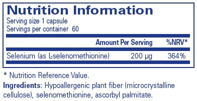 Pure Encapsulations Selenium 60 caps