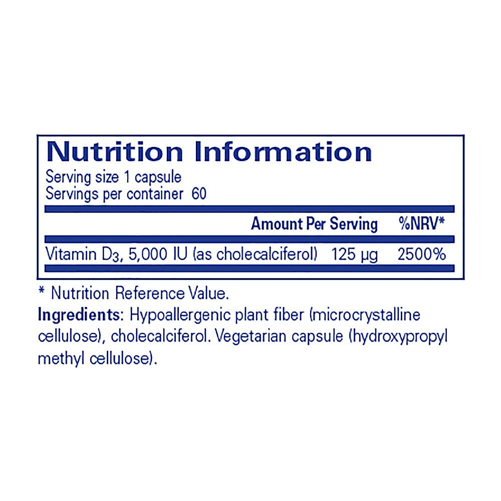 Pure Encapsulations Vitamin D 5000 IU 60 caps