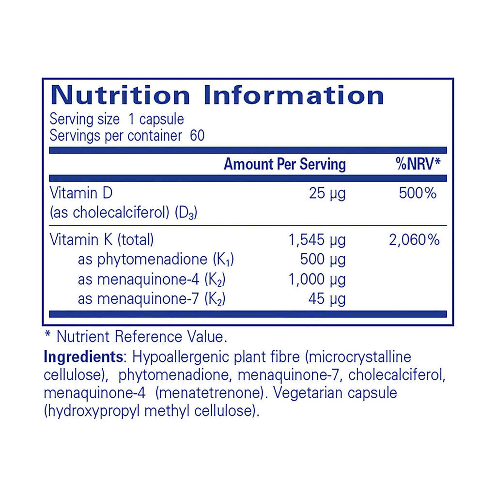 Pure Encapsulations Vitamin K with D3 60 caps