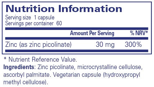 Pure Encapsulations Zinc 30 60