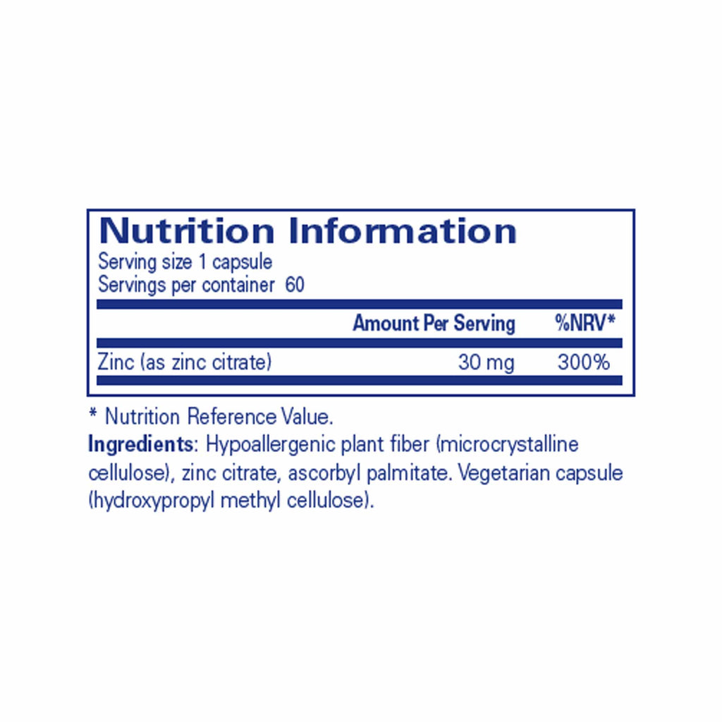 Pure Encapsulations Zinc (citrate) 60 caps