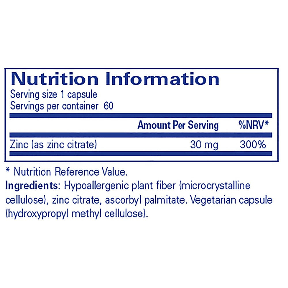 Pure Encapsulations Zinc (citrate) 60 caps