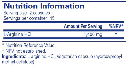 Pure Encapsulations l-Arginine 90 caps