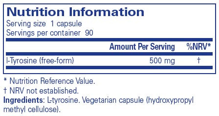 Pure Encapsulations l-Tyrosine 90 caps