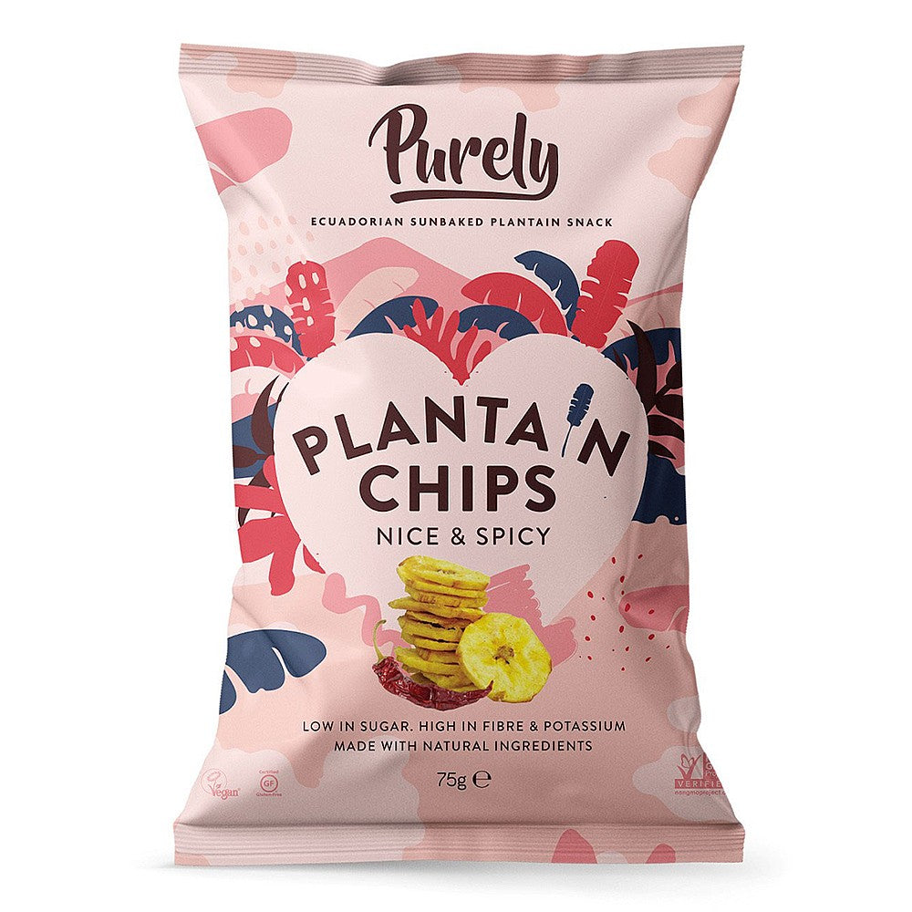 Purely Plantain Chips Nice & Spicy 75g