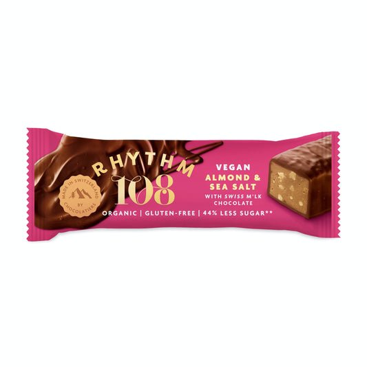 Rhythm 108 Swiss Chocolate Bar: Sweet 'N' Salty Almond 33g