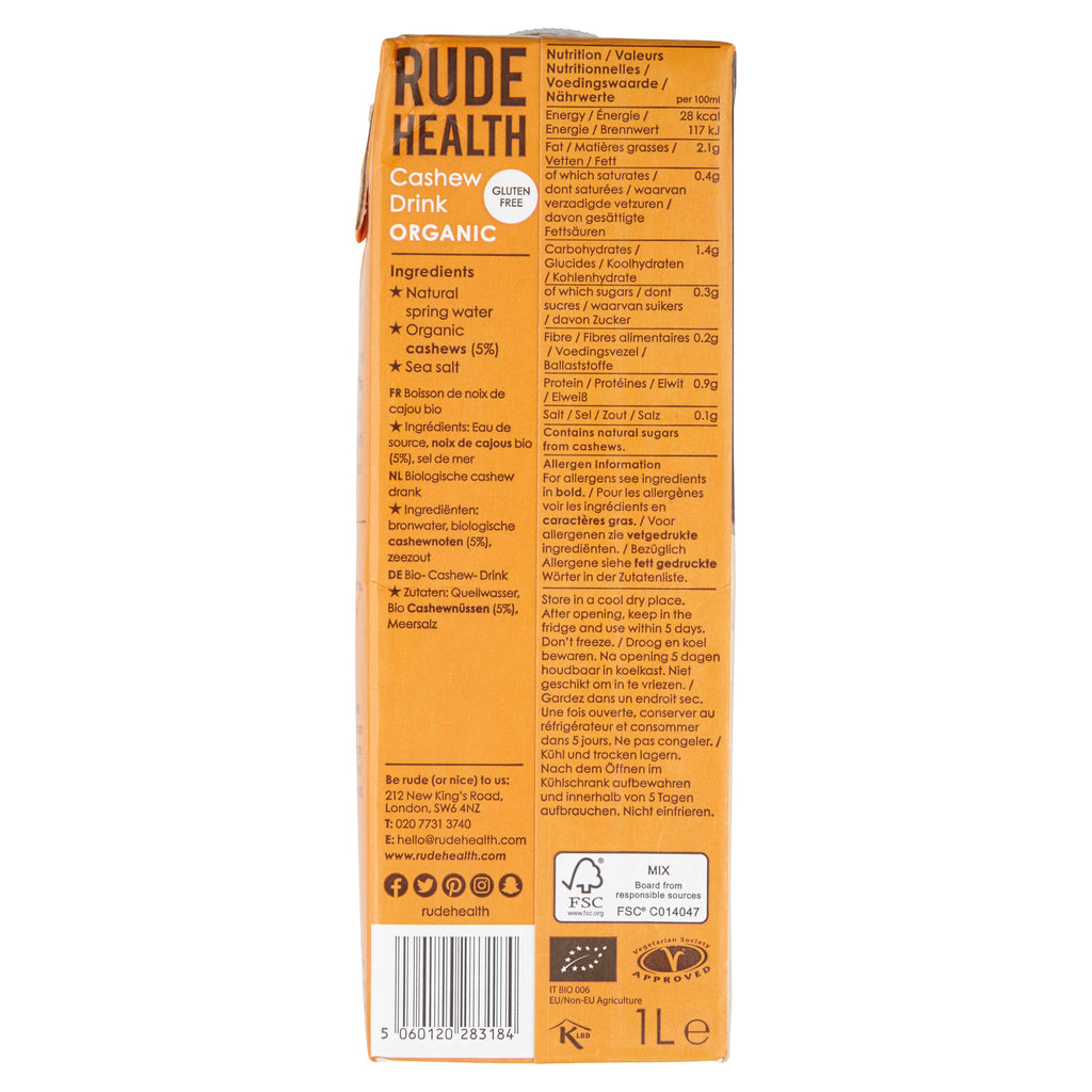 Rude Health Cashew Drink 1L