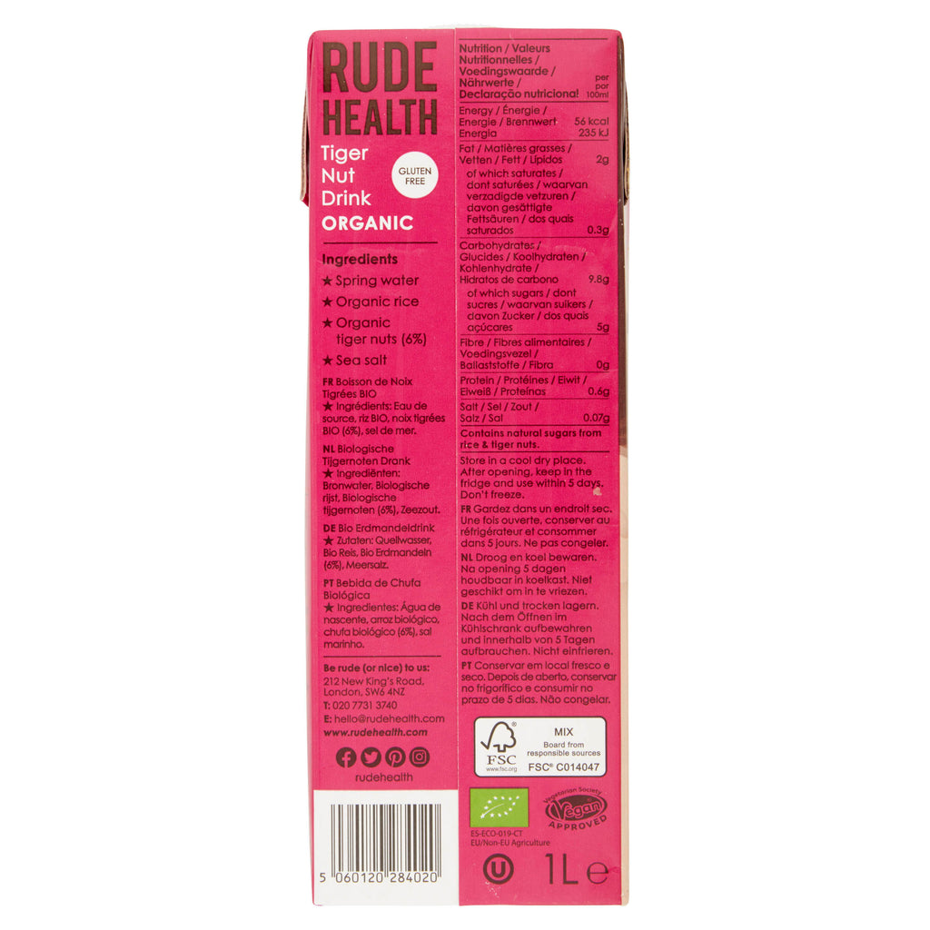 Rude Health Tiger Nut Drink 1L