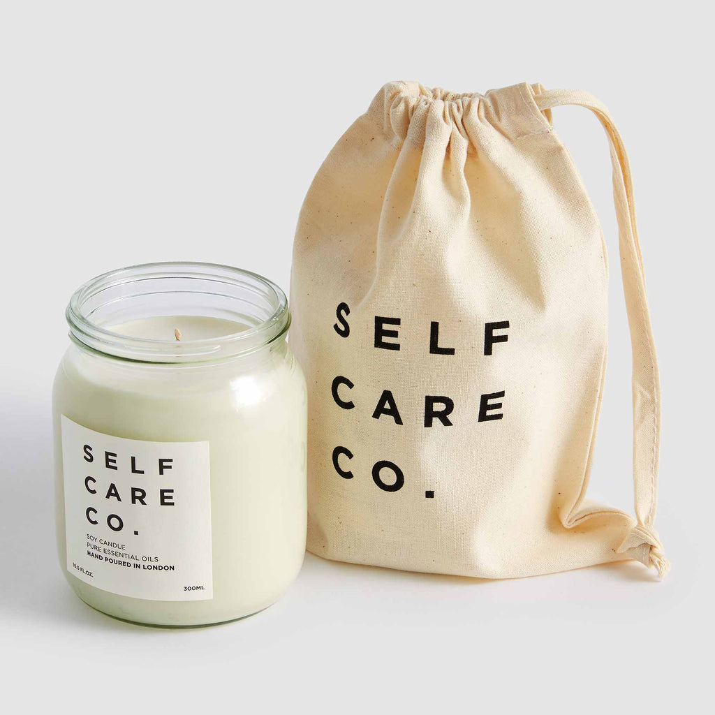 Self Care Co. Glass Jar Lavender + Orange Soy Aromatherapy Candle 300g