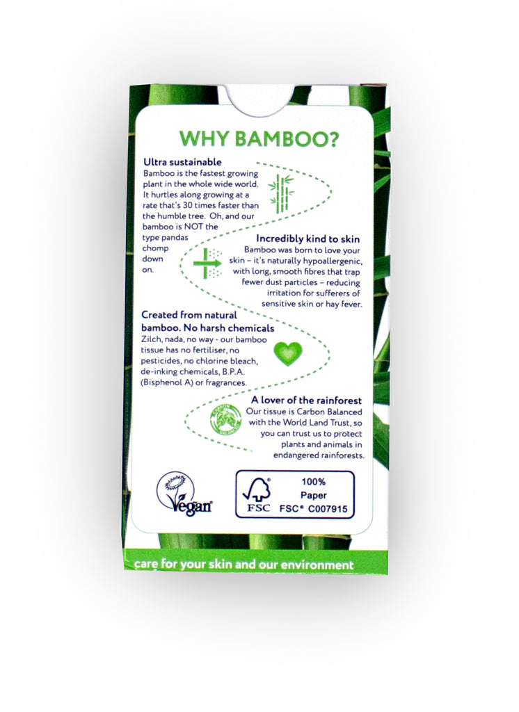 The Cheeky Panda Plastic Free Bamboo Pocket Tissues each